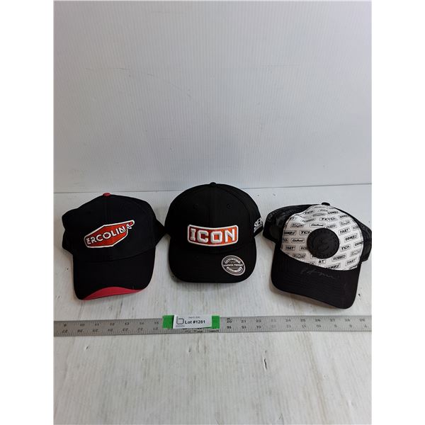 (3) Hats- Ercolina, Icon, Edelbrock Group