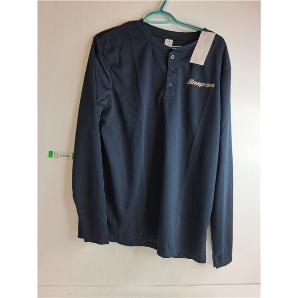 Long Sleeve Snap On Shirt Size L