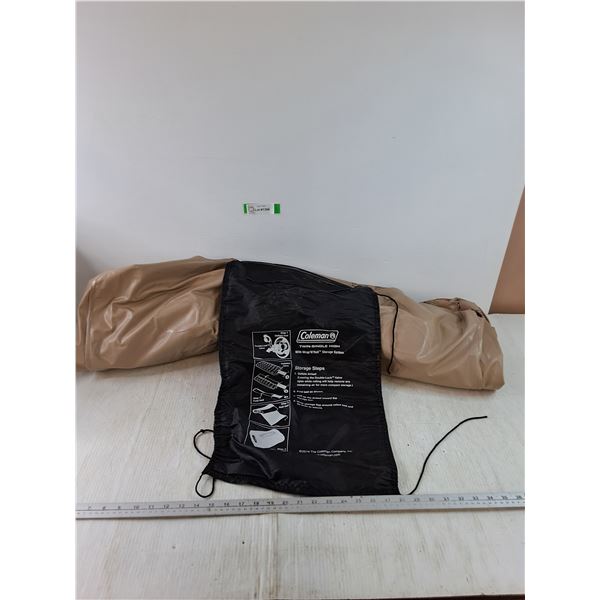 Coleman Beige Twin Single High Inflatable Mattress Untested As-Is