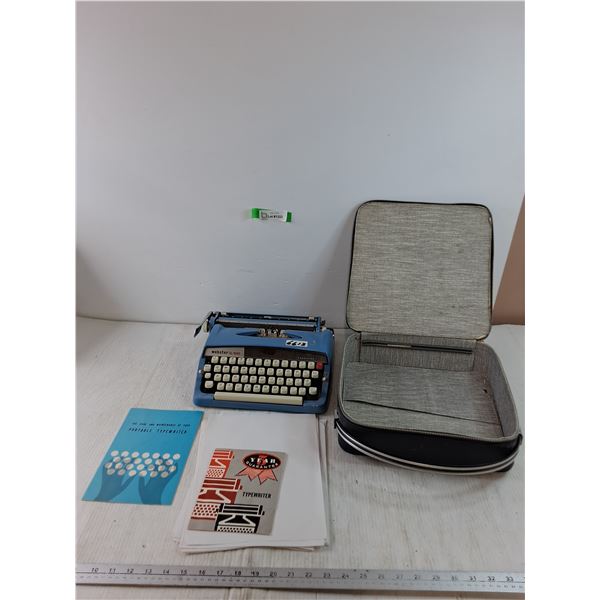 Webster XL-5000 Tabulator Portable Typewriter with Manual, Warranty, Spare Paper, Carry Case