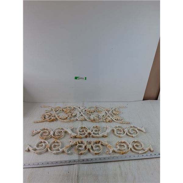 **Wrought Iron Painted White Ornamental Metal Outdoor Decorations No Shipping