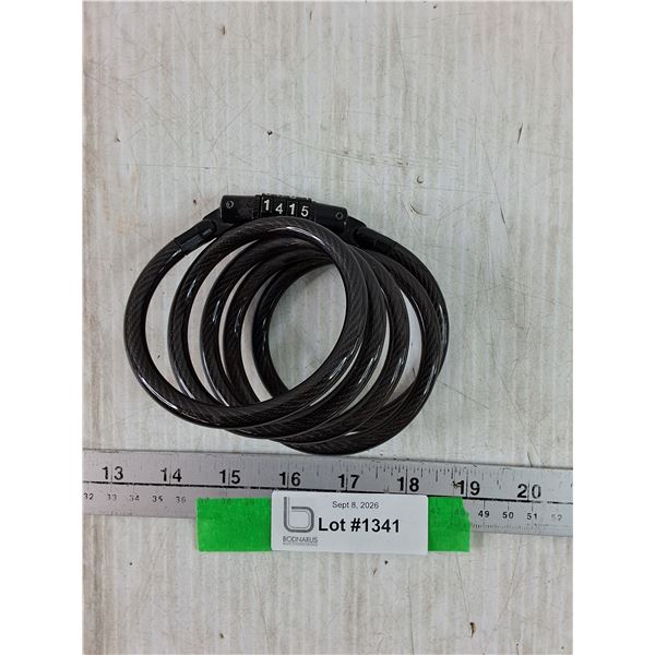 Black Steel Cable Bike Lock with Code