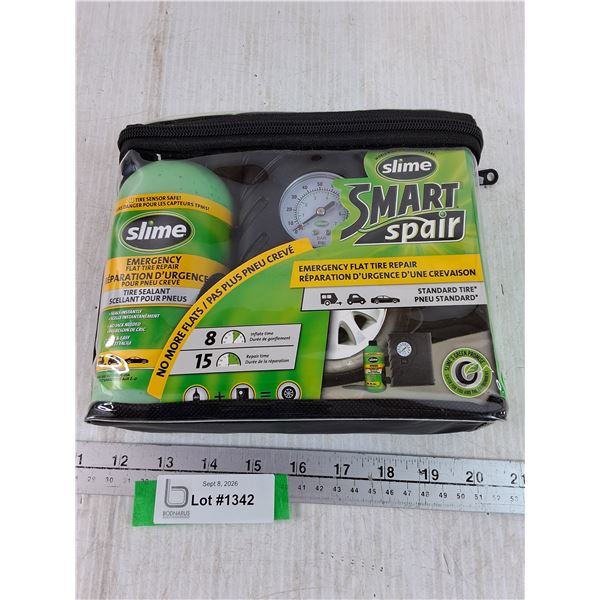 Slime Smart Spair Emergency Flat Tire Repair Pack Unopened