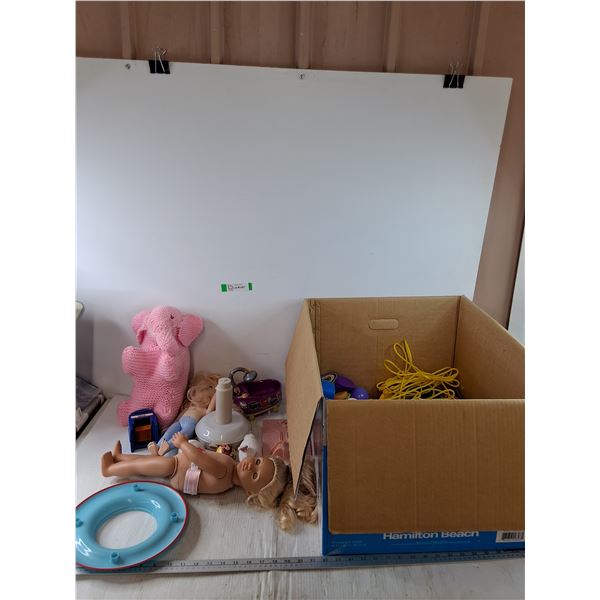 Assorted Kids Toys, Pink Crocheted Elephant, Dolls, Small Play Set Parts, Accessories, Misc