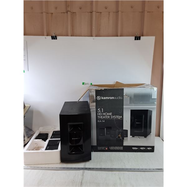 Kamron Audio 5.1 HD Home Theatre System Untested As-Is