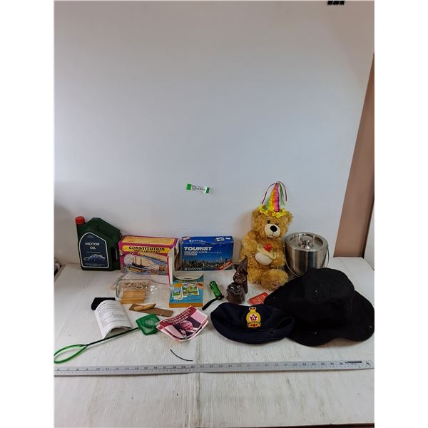 Ship In A Bottle Kit As-Is, Aquarium Net, Legion Beret, Snowman Hat, Motor Oil As-Is, Misc