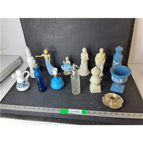Mostly Glass & Ceramic Avon Cologne Bottles- Some Full, Can't Ship