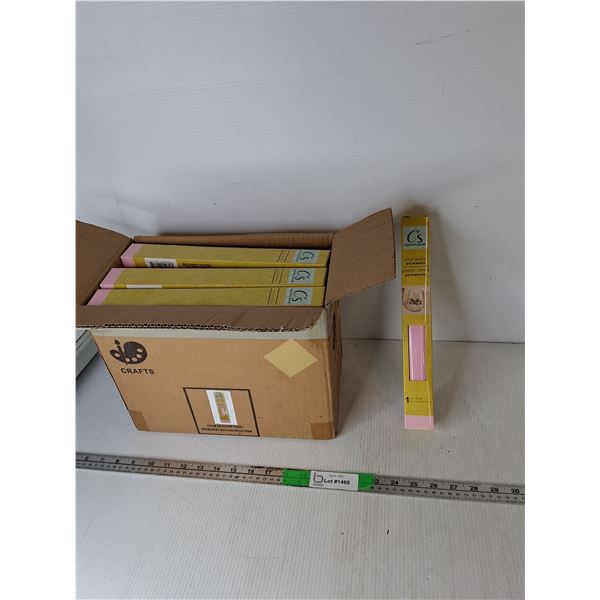Box of Pink Vinyl Paper Rolls