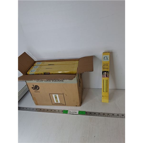 Box of Glitter Gold Vinyl Paper Rolls
