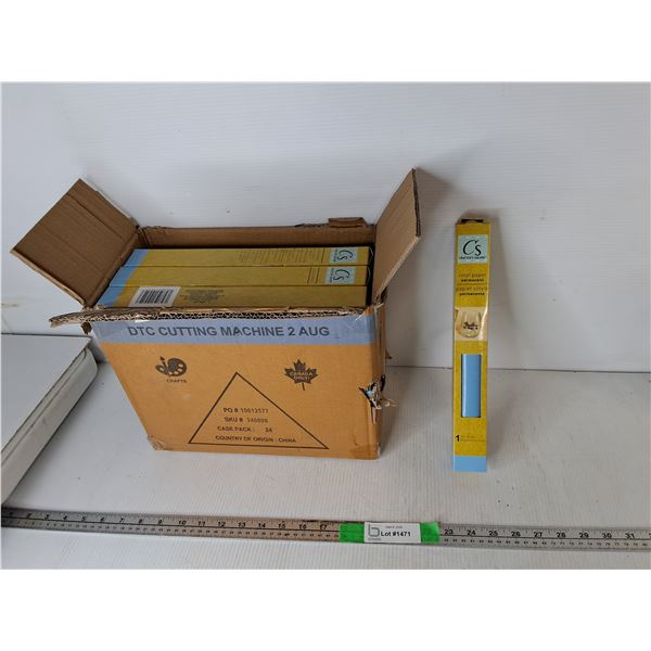 Box of Light Blue Vinyl Paper Rolls