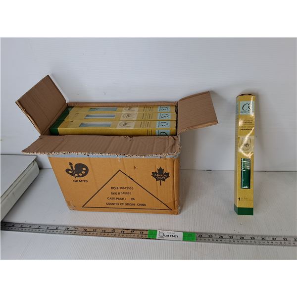 Box of Green Vinyl Paper Rolls