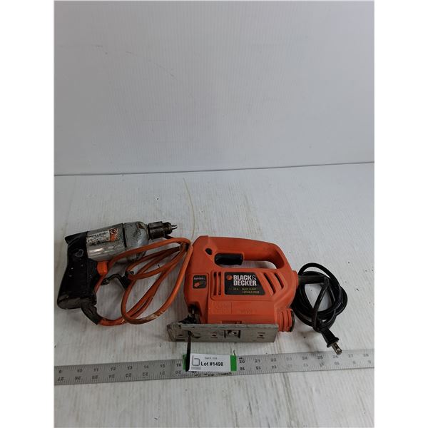 Black & Decker 3.5 A Quick Clamp, 3/8"  Drill Both Power On