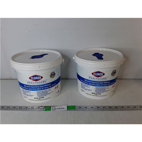 (2) Pails of Clorox Bleach Germicidal Wipes, Pickup Only