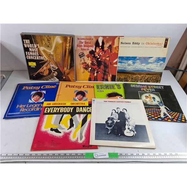 Assorted Vinyl Records - Sesame Street Fever, Nelson Eddy, The Royal Scots Dragoon Guards, Misc