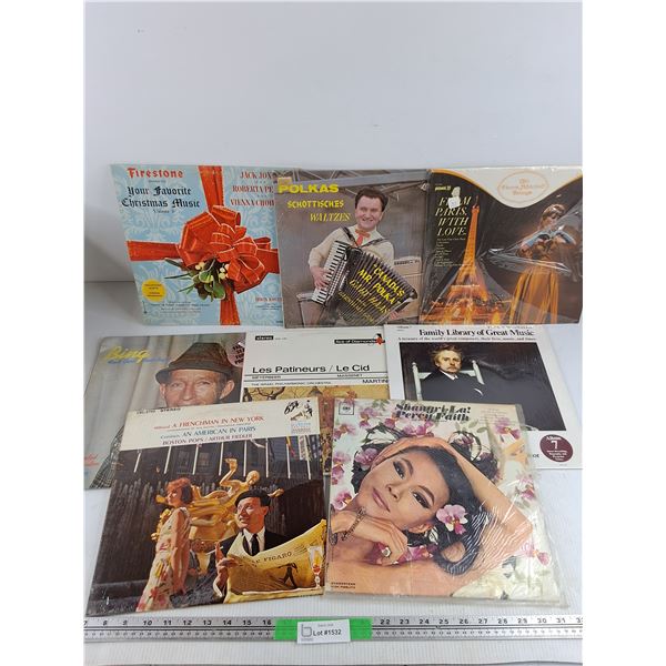 Assorted Vinyl Records - Scottish Waltz, Funk & Wagnalls, Percy Faith, Misc