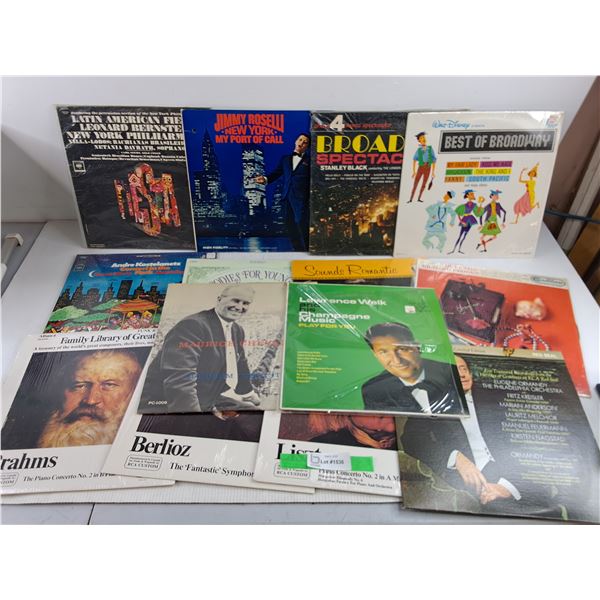 Assorted Vinyl Records - Jimmy Roselli, Best of Broadway, Richard Crooks, Misc