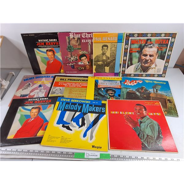 Assorted Vinyl Records - Walter Clyde Rutka, Jim Reeves, Steve Berkowski, Misc