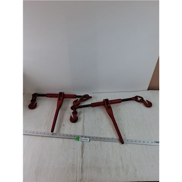 (2) Red Chain Binders, Pickup Preferred