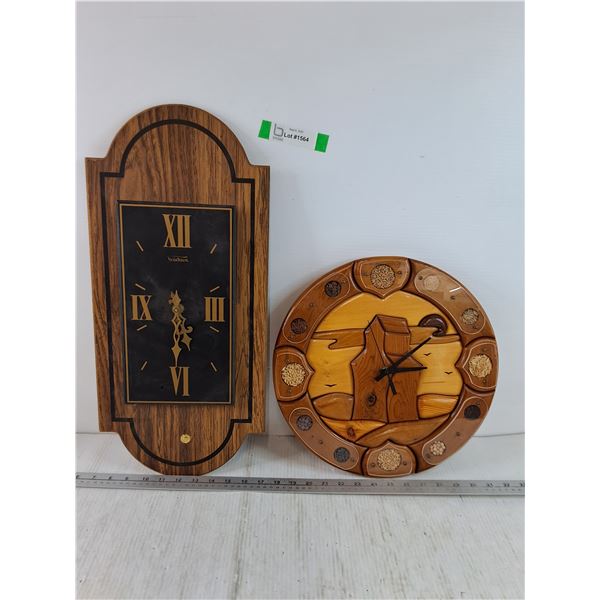 Grain Elevator Clock and Normal Clock Unpowered As-Is
