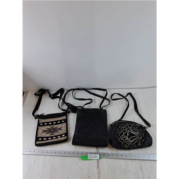 (3) Purses, (2) Black (1) White with Black Details