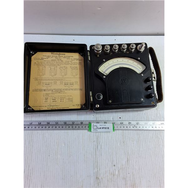 Vintage Westinghouse Portable Wattmeter