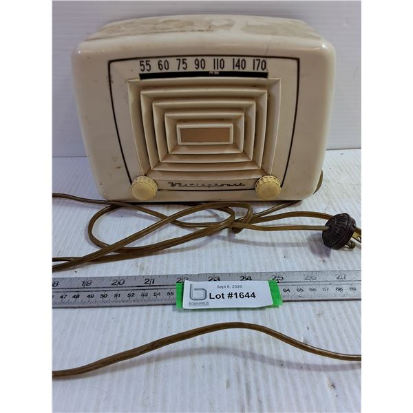 Westinghouse Power Operated Radio - Untested