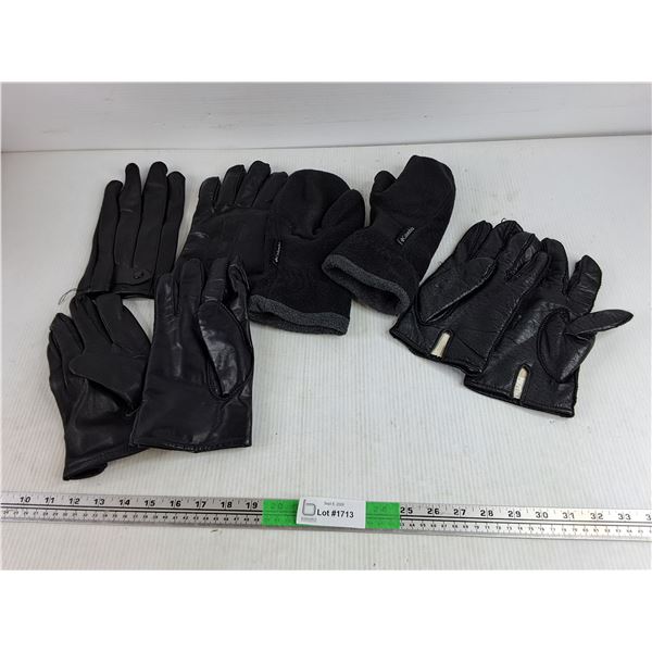 Leather Gloves & Columbia Winter Mitts