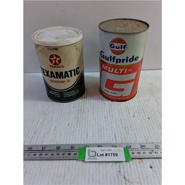 Gulfpride Multi-G Motor Oil & Texaco Texamatic Dexron II Automatic Transmission Fluid, Pickup Only