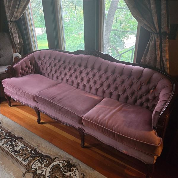 Red Vintage Style Couch-Pickup offsite in Prince Albert, SK