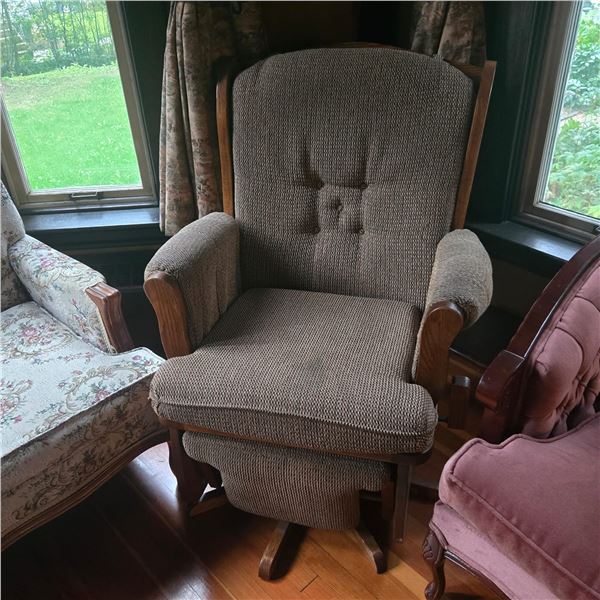 Glider Rocker with Foot Rest-Pickup offsite in Prince Albert, SK