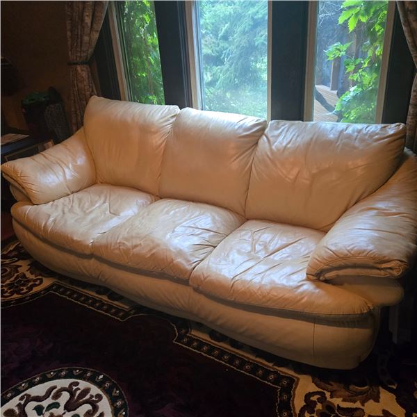 Leather Couch-some wear-Pickup offsite in Prince Albert, SK