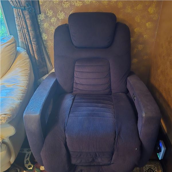 Blue Power Reclining Chair-Pickup offsite in Prince Albert, SK