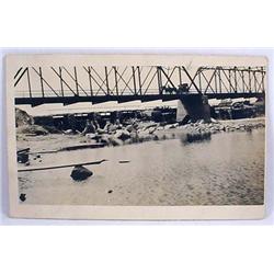 VINTAGE RPPC REAL PHOTO POSTCARD OF A HORSE DRAWN 