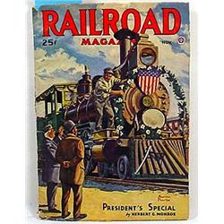 1945 RAILROAD MAGAZINE W/ STEAM ENGINE COVER - Gre