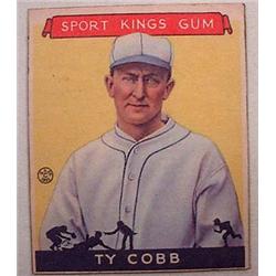 1933 TY COBB SPORT KINGS GUM NO. 1 BASEBALL CARD R