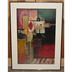 LARGE "POSTPONE TOMORROW" SIGNED PRINT BY DAVES - 