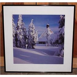LARGE "TIMBERLINE LODGE" SIGNED PHOTO PRINT BY BEC