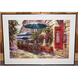 LARGE "CAFE ITALIANO II" SIGNED PRINT BY NEMO - FR