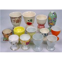 LOT OF 13 VINTAGE EGG CUPS - Incl. Poss. Czech, Ge