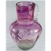 Image 1 : VINTAGE AMETHYST AND CLEAR GLASS PITCHER - POSS. M