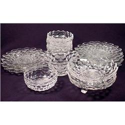 LARGE LOT OF FOSTORIA GLASSWARE - Plates and Bowls