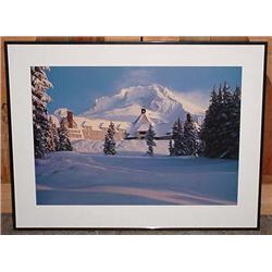 LARGE "TIMBERLINE LODGE" SIGNED PHOTO PRINT BY TUL