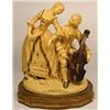 Image 1 : VINTAGE CHALKWARE STATUE - VICTORIAN COUPLE - Repa