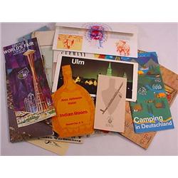 LOT OF VINTAGE TRAVEL BROCHURES AND MAPS - Incl. 1
