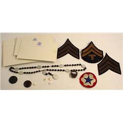 LOT OF VINTAGE MISC. MILITARY ITEMS - Incl. Button