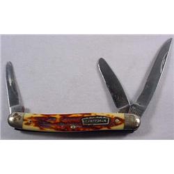 VINTAGE CRAFTSMAN FAUX STAG SERPENTINE POCKET KNIF