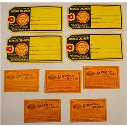 LOT OF 9 VINTAGE ADVERTISING PIECES - Straw Hat Cl