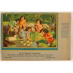 1939 DIONNE QUINTUPLETS ADVERTISING CALENDAR