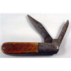 VINTAGE KUTMASTER BARLOW POCKET KNIFE W/ BONE HAND