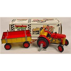 VINTAGE KOVAP TRACTOR AND TRAILER IN ORIG. BOX